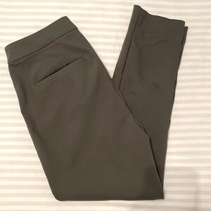 Loft Green Skinny Pleat Ankle Pant